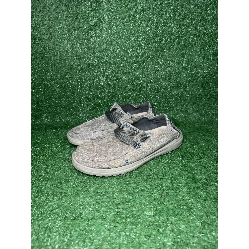 Hey‎ Dude Wendy Women Size 6 Grey Aztec Hippie Shoes Comfort Slip On Loafer